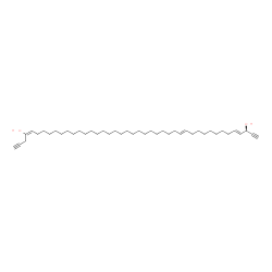 ChemSpider 2D Image | (3R,4E,13E,39E)-4,13,39-Tritetracontatriene-1,42-diyne-3,40-diol | C43H74O2