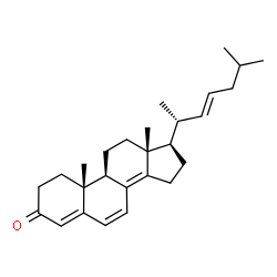 ChemSpider 2D Image | (22E)-Cholesta-4,6,8(14),22-tetraen-3-one | C27H38O