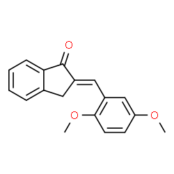 ChemSpider 2D Image | (2E)-2-(2,5-Dimethoxybenzylidene)-1-indanone | C18H16O3