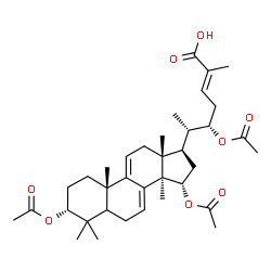 ChemSpider 2D Image | (3alpha,5xi,15alpha,22S,24E)-3,15,22-Triacetoxylanosta-7,9(11),24-trien-26-oic acid | C36H52O8