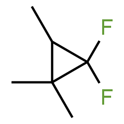 ChemSpider 2D Image | 1,1-Difluoro-2,2,3-trimethylcyclopropane | C6H10F2