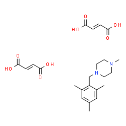 ChemSpider 2D Image | 1-(Mesitylmethyl)-4-methylpiperazine (2E)-2-butenedioate (1:2) | C23H32N2O8