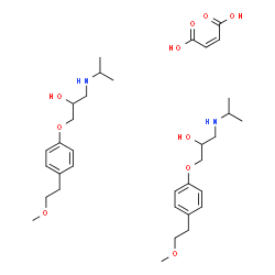 ChemSpider 2D Image | 1-(Isopropylamino)-3-[4-(2-methoxyethyl)phenoxy]-2-propanol (2Z)-2-butenedioate (2:1) | C34H54N2O10