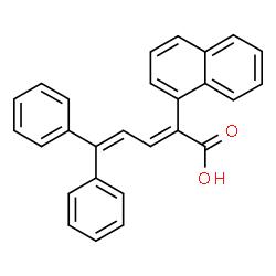 ChemSpider 2D Image | (2E)-2-(1-Naphthyl)-5,5-diphenyl-2,4-pentadienoic acid | C27H20O2