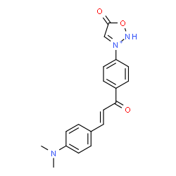 ChemSpider 2D Image | 3-(4-{(2E)-3-[4-(Dimethylamino)phenyl]-2-propenoyl}phenyl)-5-oxo-2,5-dihydro-1,2,3-oxadiazol-3-ium | C19H18N3O3