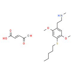 ChemSpider 2D Image | 2-[2,5-Dimethoxy-4-(pentylsulfanyl)phenyl]-N-methylethanamine (2E)-2-butenedioate (1:1) | C20H31NO6S