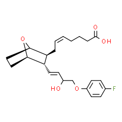 ChemSpider 2D Image | (5Z)-7-{(1R,2S,3S,4R)-3-[(1E)-4-(4-Fluorophenoxy)-3-hydroxy-1-buten-1-yl]-7-oxabicyclo[2.2.1]hept-2-yl}-5-heptenoic acid | C23H29FO5