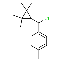 ChemSpider 2D Image | 1-[Chloro(2,2,3,3-tetramethylcyclopropyl)methyl]-4-methylbenzene | C15H21Cl