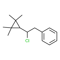 ChemSpider 2D Image | [2-Chloro-2-(2,2,3,3-tetramethylcyclopropyl)ethyl]benzene | C15H21Cl
