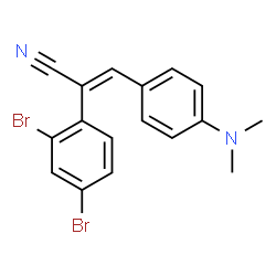 ChemSpider 2D Image | (2E)-2-(2,4-Dibromophenyl)-3-[4-(dimethylamino)phenyl]acrylonitrile | C17H14Br2N2