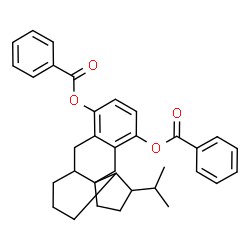 ChemSpider 2D Image | 3-Isopropyl-1,2,3,3a,4,5,6,6a,7,12-decahydrocyclopenta[d]anthracene-8,11-diyl dibenzoate | C34H36O4