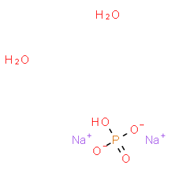 ChemSpider 2D Image | Sodium hydrogen phosphate hydrate (2:1:2) | H5Na2O6P