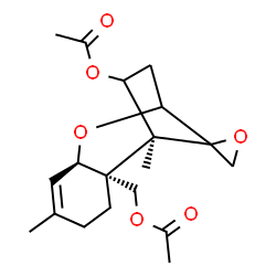 ChemSpider 2D Image | (12xi)-12,13-Epoxytrichothec-9-ene-4,15-diyl diacetate | C19H26O6
