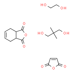 ChemSpider 2D Image | 3a,4,7,7a-tetrahydroisobenzofuran-1,3-dione; 2,2-dimethylpropane-1,3-diol; ethylene glycol; furan-2,5-dione | C19H28O10
