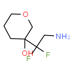 ChemSpider 2D Image | 3-(2-Amino-1,1-difluoroethyl)tetrahydro-2H-pyran-3-ol | C7H13F2NO2