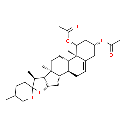 ChemSpider 2D Image | (1beta,3beta,22xi)-Spirost-5-en-1,3-diyl diacetate | C31H46O6