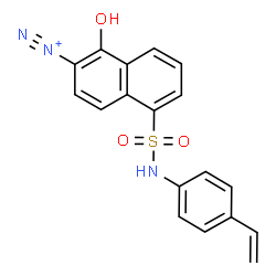 ChemSpider 2D Image | 1-Hydroxy-5-[(4-vinylphenyl)sulfamoyl]-2-naphthalenediazonium | C18H14N3O3S