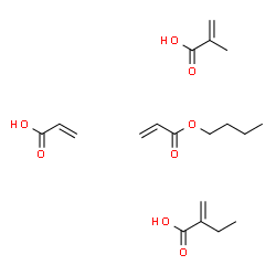 ChemSpider 2D Image | acrylic acid; butyl prop-2-enoate; 2-methylenebutanoic acid; 2-methylprop-2-enoic acid | C19H30O8