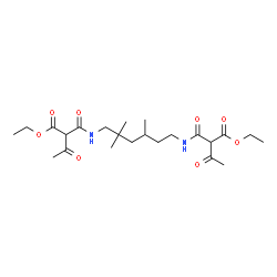 ChemSpider 2D Image | Diethyl 2,2'-[(2,2,4-trimethyl-1,6-hexanediyl)dicarbamoyl]bis(3-oxobutanoate) | C23H38N2O8
