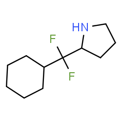 ChemSpider 2D Image | 2-[Cyclohexyl(difluoro)methyl]pyrrolidine | C11H19F2N