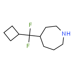 ChemSpider 2D Image | 4-[Cyclobutyl(difluoro)methyl]azepane | C11H19F2N