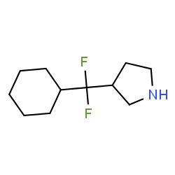 ChemSpider 2D Image | 3-[Cyclohexyl(difluoro)methyl]pyrrolidine | C11H19F2N
