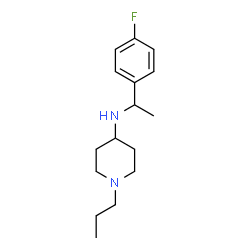 ChemSpider 2D Image | N-[1-(4-Fluorophenyl)ethyl]-1-propyl-4-piperidinamine | C16H25FN2