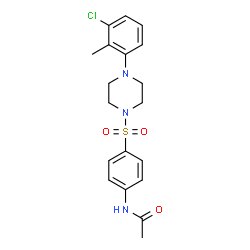 ChemSpider 2D Image | N-(4-{[4-(3-Chloro-2-methylphenyl)-1-piperazinyl]sulfonyl}phenyl)acetamide | C19H22ClN3O3S