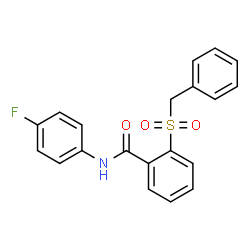 ChemSpider 2D Image | 2-(Benzylsulfonyl)-N-(4-fluorophenyl)benzamide | C20H16FNO3S