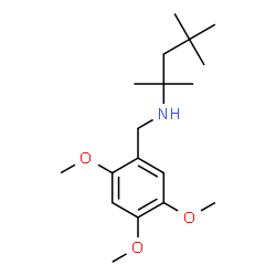 ChemSpider 2D Image | 2,4,4-Trimethyl-N-(2,4,5-trimethoxybenzyl)-2-pentanamine | C18H31NO3