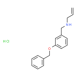 ChemSpider 2D Image | N-[3-(Benzyloxy)benzyl]-2-propen-1-amine hydrochloride (1:1) | C17H20ClNO
