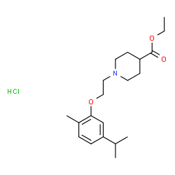 ChemSpider 2D Image | Ethyl 1-[2-(5-isopropyl-2-methylphenoxy)ethyl]-4-piperidinecarboxylate hydrochloride (1:1) | C20H32ClNO3