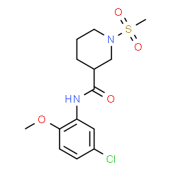 ChemSpider 2D Image | N-(5-Chloro-2-methoxyphenyl)-1-(methylsulfonyl)-3-piperidinecarboxamide | C14H19ClN2O4S