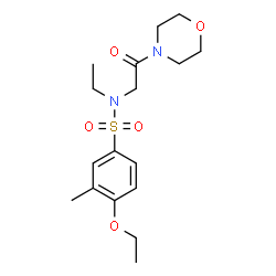 ChemSpider 2D Image | 4-Ethoxy-N-ethyl-3-methyl-N-[2-(4-morpholinyl)-2-oxoethyl]benzenesulfonamide | C17H26N2O5S
