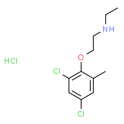 ChemSpider 2D Image | 2-(2,4-Dichloro-6-methylphenoxy)-N-ethylethanamine hydrochloride (1:1) | C11H16Cl3NO