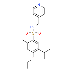 ChemSpider 2D Image | 4-Ethoxy-5-isopropyl-2-methyl-N-(4-pyridinylmethyl)benzenesulfonamide | C18H24N2O3S