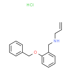 ChemSpider 2D Image | N-[2-(Benzyloxy)benzyl]-2-propen-1-amine hydrochloride (1:1) | C17H20ClNO