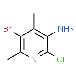 ChemSpider 2D Image | 5-Bromo-2-chloro-4,6-dimethyl-3-pyridinamine | C7H8BrClN2