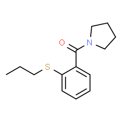 ChemSpider 2D Image | [2-(Propylsulfanyl)phenyl](1-pyrrolidinyl)methanone | C14H19NOS
