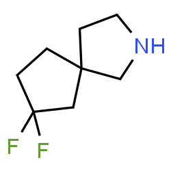 ChemSpider 2D Image | 7,7-Difluoro-2-azaspiro[4.4]nonane | C8H13F2N