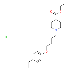 ChemSpider 2D Image | Ethyl 1-[4-(4-ethylphenoxy)butyl]-4-piperidinecarboxylate hydrochloride (1:1) | C20H32ClNO3
