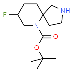 ChemSpider 2D Image | 2-Methyl-2-propanyl 8-fluoro-2,6-diazaspiro[4.5]decane-6-carboxylate | C13H23FN2O2