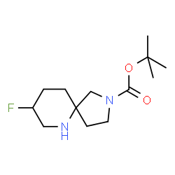 ChemSpider 2D Image | tert-Butyl 8-fluoro-2,6-diazaspiro[4.5]decane-2-carboxylate | C13H23FN2O2