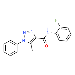ChemSpider 2D Image | N-(2-Fluorophenyl)-5-methyl-1-phenyl-1H-1,2,3-triazole-4-carboxamide | C16H13FN4O