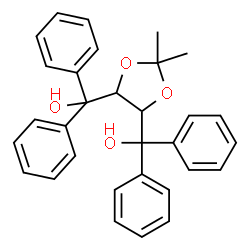 ChemSpider 2D Image | (2,2-Dimethyl-1,3-dioxolane-4,5-diyl)bis(diphenylmethanol) | C31H30O4