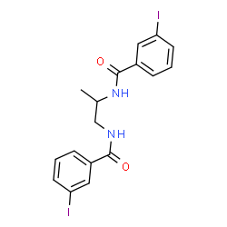 ChemSpider 2D Image | N,N'-1,2-Propanediylbis(3-iodobenzamide) | C17H16I2N2O2