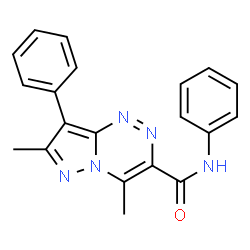ChemSpider 2D Image | 4,7-Dimethyl-N,8-diphenylpyrazolo[5,1-c][1,2,4]triazine-3-carboxamide | C20H17N5O