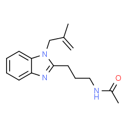 ChemSpider 2D Image | N-{3-[1-(2-Methyl-2-propen-1-yl)-1H-benzimidazol-2-yl]propyl}acetamide | C16H21N3O