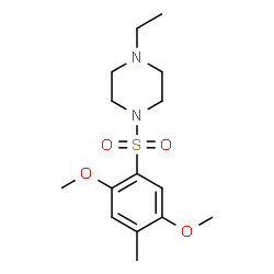 ChemSpider 2D Image | 1-[(2,5-Dimethoxy-4-methylphenyl)sulfonyl]-4-ethylpiperazine | C15H24N2O4S