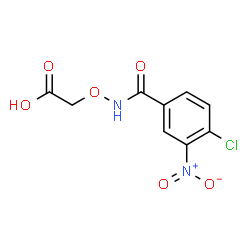 ChemSpider 2D Image | {[(4-Chloro-3-nitrobenzoyl)amino]oxy}acetic acid | C9H7ClN2O6